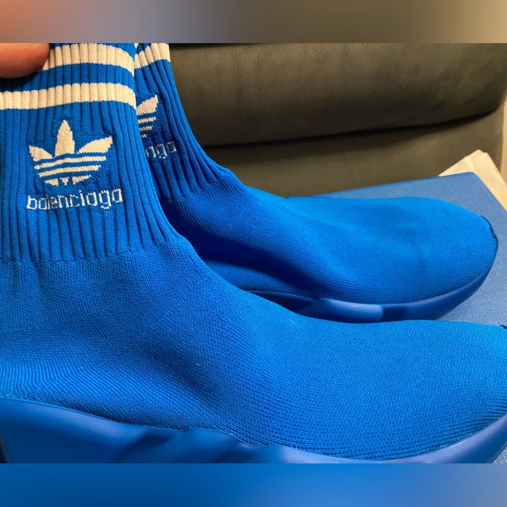 Balenciaga Adidas Sock sneakers in blue - Picture 10 of 11